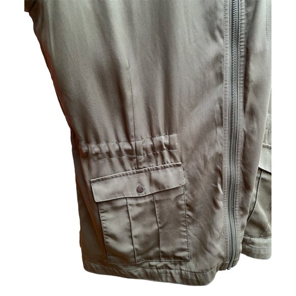 J.Jill Olive Green Tencel Utility Military Jacket Women’s XL Lightweight Parka - Picture 5 of 11